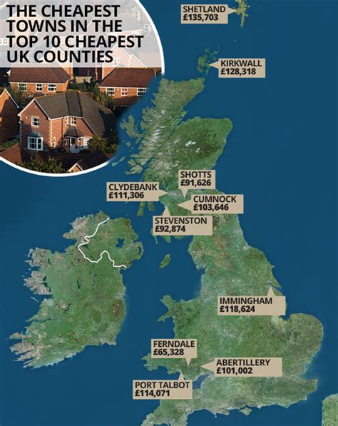 cheapest areas to buy houses in uk